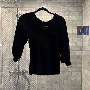 Nation LTD Black Textured Top